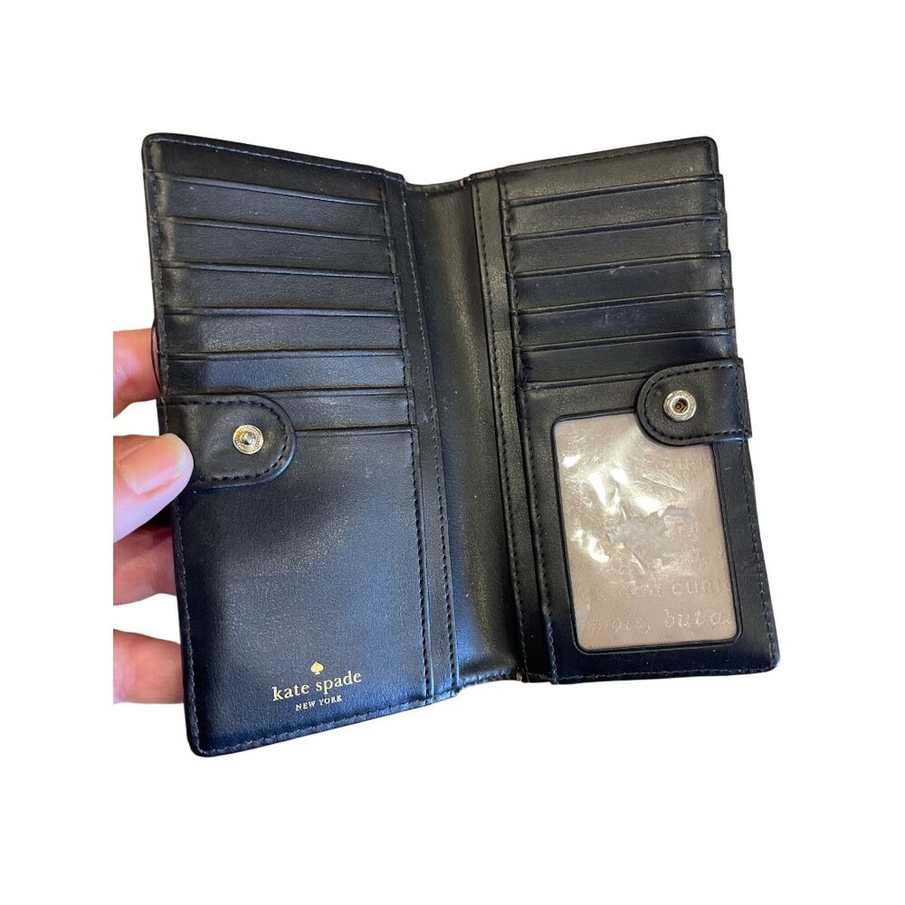 Kate Spade New York Hawthorne Lane Spinner Stacy wallet navy multi Size 4x7 - Picture 5 of 15
